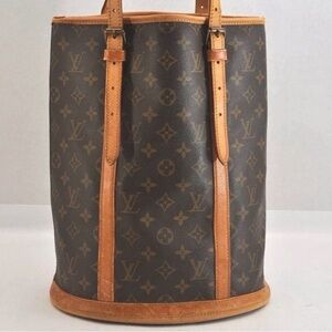 Authentic Vintage Louis Vuitton Brown Monogram GM bucket bag shoulder Bag